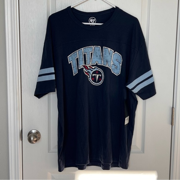 New Tennessee Titans 47 Brand NFL Men’s Graphic Shirt Tee Blue Size XL - Picture 2 of 9